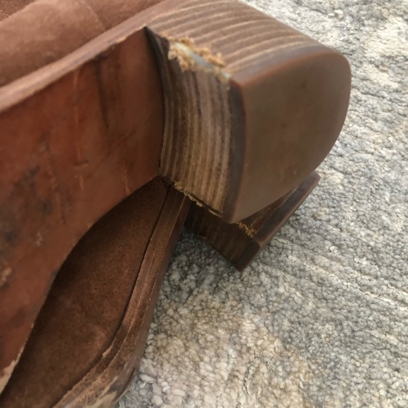 MADEWELL Brown Suede Zip Ankle Fashion Boots Bootie Size 7 - Picture 5 of 14